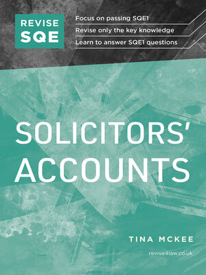 cover image of Revise SQE Solicitors' Accounts